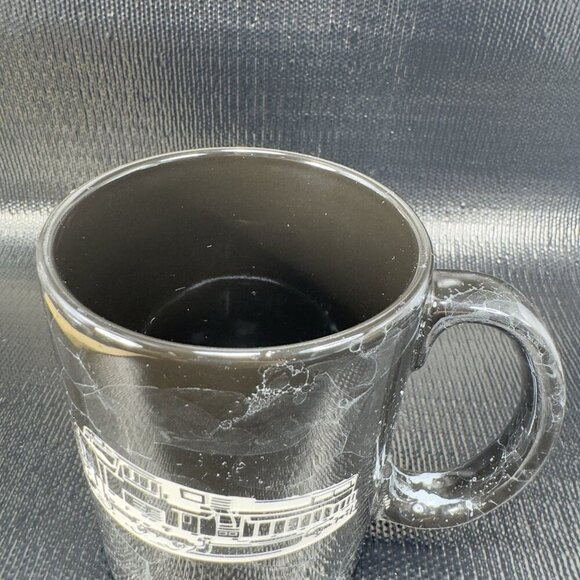Linyi Ceramic Tall Coffee Mug Cup Black Marble Glaze Coffee Mug Cup Road Train - Picture 7 of 12